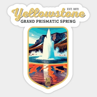 USA - NATIONAL PARK - YELLOWSTONE Grand Prismatic Spring - 2 Sticker